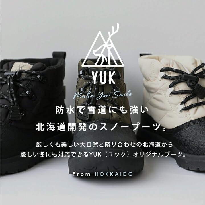 ユック] スノーブーツ 滑りにくい ウィンターブーツ 冬靴 キッズ 防水